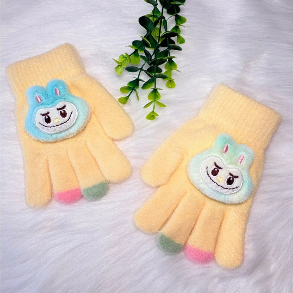 Cute Monster Character‎ Kids Fuzzy Gloves